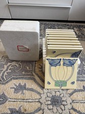 Carron Tubelined Floral Fireplace Tiles (LGC089)- For cast iron fireplace