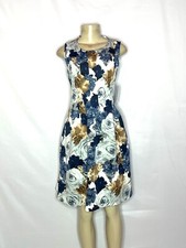 BRAND NEW SHELBY & PALMER BLUE MULTI FLORAL PRINT SLEEVELESS FIT&FLARE SZ 6