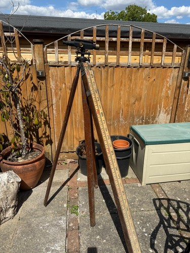 Vintage antique theodolite by - antique,