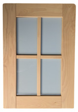 Light oak glazed kitchen cupboard cabinet door 720 x 495 x 20 mm