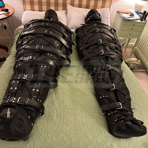 Leather restraint sleep sacks