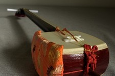 Japanese Old Miniature SHAMISEN Musical Instrument 40cm(15.7")