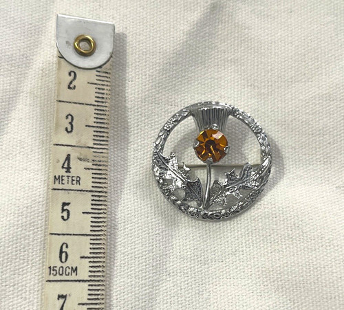 Vintage thistle brooch - , mizpah