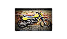 1982 yz125 Bike Motorcycle A4 Retro Metal Sign Aluminium