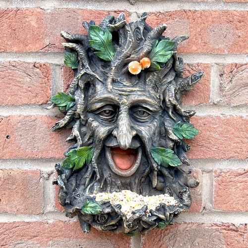 Green tree man ornament - man, wall