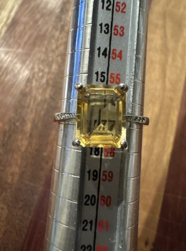 Lovely emerald cut citrine - emerald,