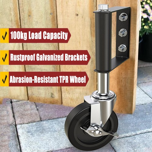 Heavy duty gate wheel - wheel, spring