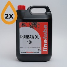 2x 5L Chainsaw Oil 5 Litres ISO 150 Linelube AGRI High Tack All Chain Saw Models