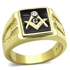 Mens Masonic Ring Gold 18KT
