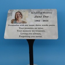 Personalised Memorial plaque