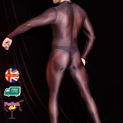Men glossy bodystocking open - bodystocking,