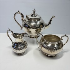 Tea Pot Silver Service 3 x Pcs