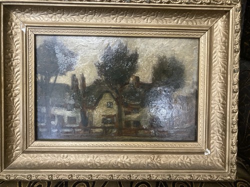 Very old oil board painting - very,