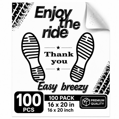 100pcs paper car floor mat - 100pcs,