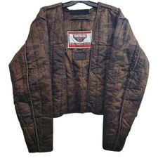 Vintage FIRSTGEAR Hein Gericke Jacket LINER ONLY Mens 46 Green Camo Motorcycle