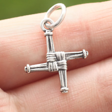 925 Sterling Silver Saint St Brigid's Cross Pendant Charm Ireland For Necklace