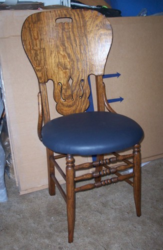 Quartersawn oak desk - quartersawn, chair