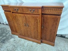 Strongbow Yew Sideboard Cabinet – Vintage Solid Wood, Hand Waxed, Storage Unit