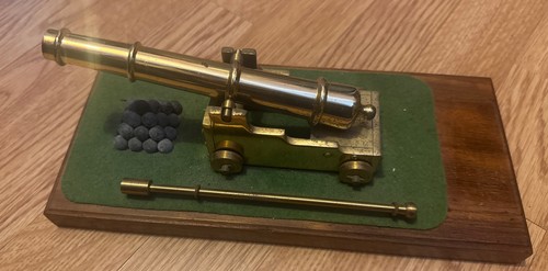 Antique bronze cannon with - antique,