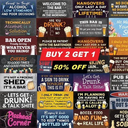Novelty bar signs funny - bar, retro