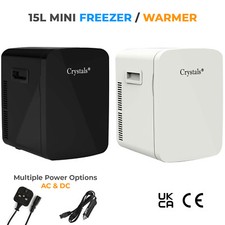 2-in-1 Mini Cooler and Warmer 15 L Compact Refrigerator Portable Mini Fridge UK