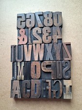 Vintage WOODEN Letterpress PRINTING BLOCKS 6cm High. Choose Your Letter.