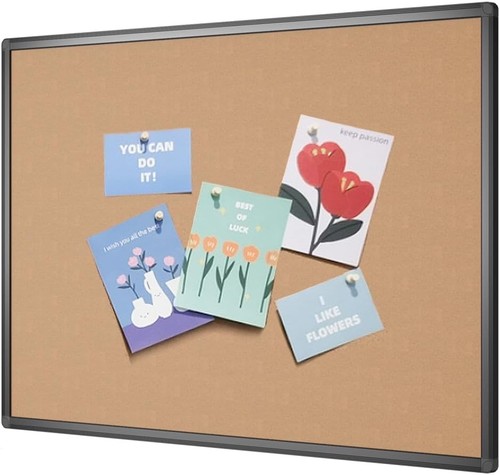 Cork notice board 120x90cm - board,