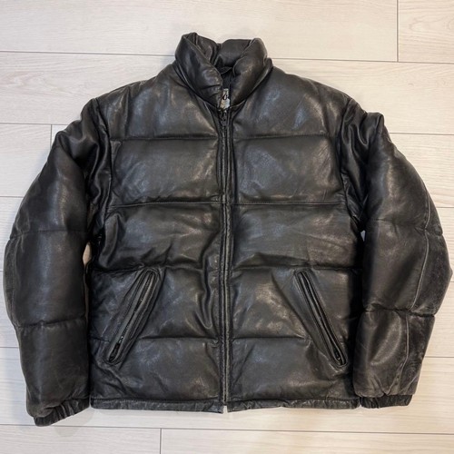 Schott nyc black leather down - black,
