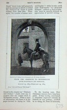 Original Old Antique Print
