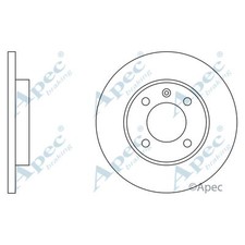 2x Brake Discs Solid For VW