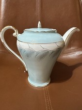 Aynsley Blue Wheat Coffee Pot Vintage English Bone China Circa1950