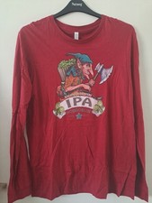 OFFICIAL WYCHWOOD BREWERY HOBGOBLIN IPA LONG-SLEEVE T-SHIRT - RED, SIZE LARGE