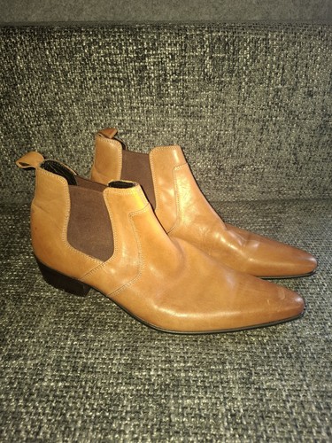 Tan leather cuban - cuban, heels