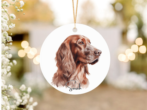 Red setter dog acrylic - red,