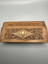 Wooden Carved Pencil Box Storage Box Stationery Box Pencil Case Pen Holder