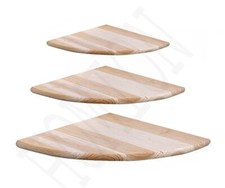 Wooden Corner Shelf Natural Wood Wall Mounted Shelves Storage Unit Living Room  