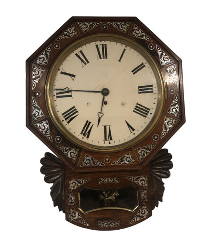 Antique mahogany drop dial - antique,