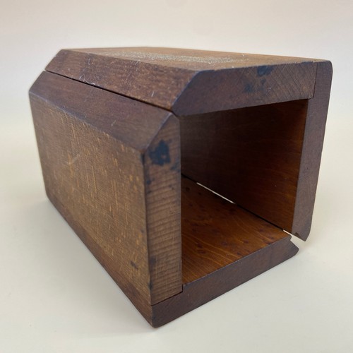 Antique hinged wooden butter - hinged,