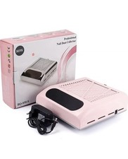80W Nail Dust Collector Nail Dust Suction Fan Manicure Nail Vacuum Cleaner Pink