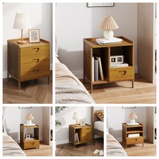 1 Or 3 Drawer Wooden Bedside