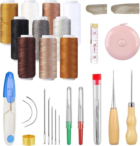 36pcs waxed thread leather - waxed,