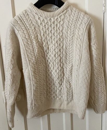 Aran wool ladies - jumper, cream