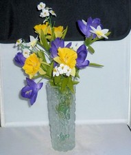 STUNNING VINTAGE RETRO GOEBEL CHARLOTTENHUTTE ICE BARK TEXTURED GLASS VASE