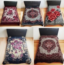 2PLY Heavy Weight Blankets Reversible Bed Throws Soft King Size Comforters