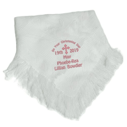 Personalised baby shawl large - personalised,