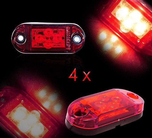 24v red led side rear - 4x,
