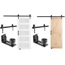 VEVOR Barn Door and Hardware Kit 30/32/42/3" x 84" Wood and Glass Barn Door Kit