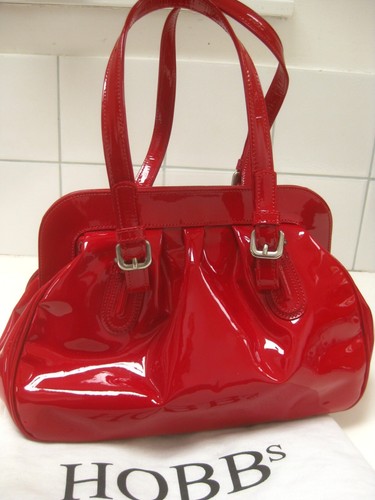 Hobbs red leather hand bag - red,