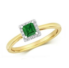 Real Emerald and Diamond Ring