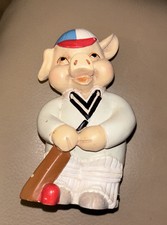 The Leonardo Collection collectible 4” Pig  Cricketer